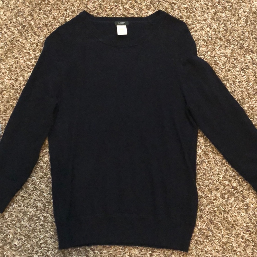 J. Crew cashmere and wool navy sweater